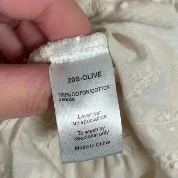 Mes Demoiselles Ivory Floral Embroidered Poplin Top - Picture 8 of 11